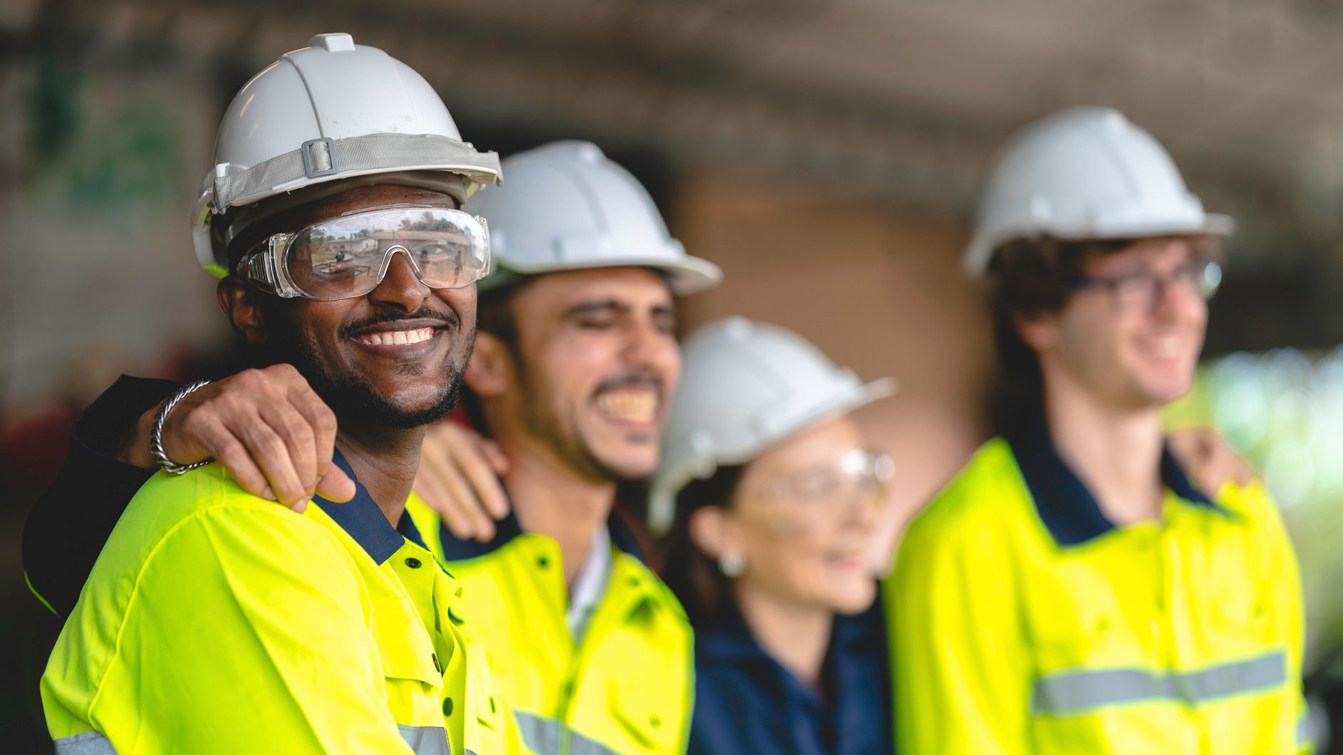 A group of engineers on site