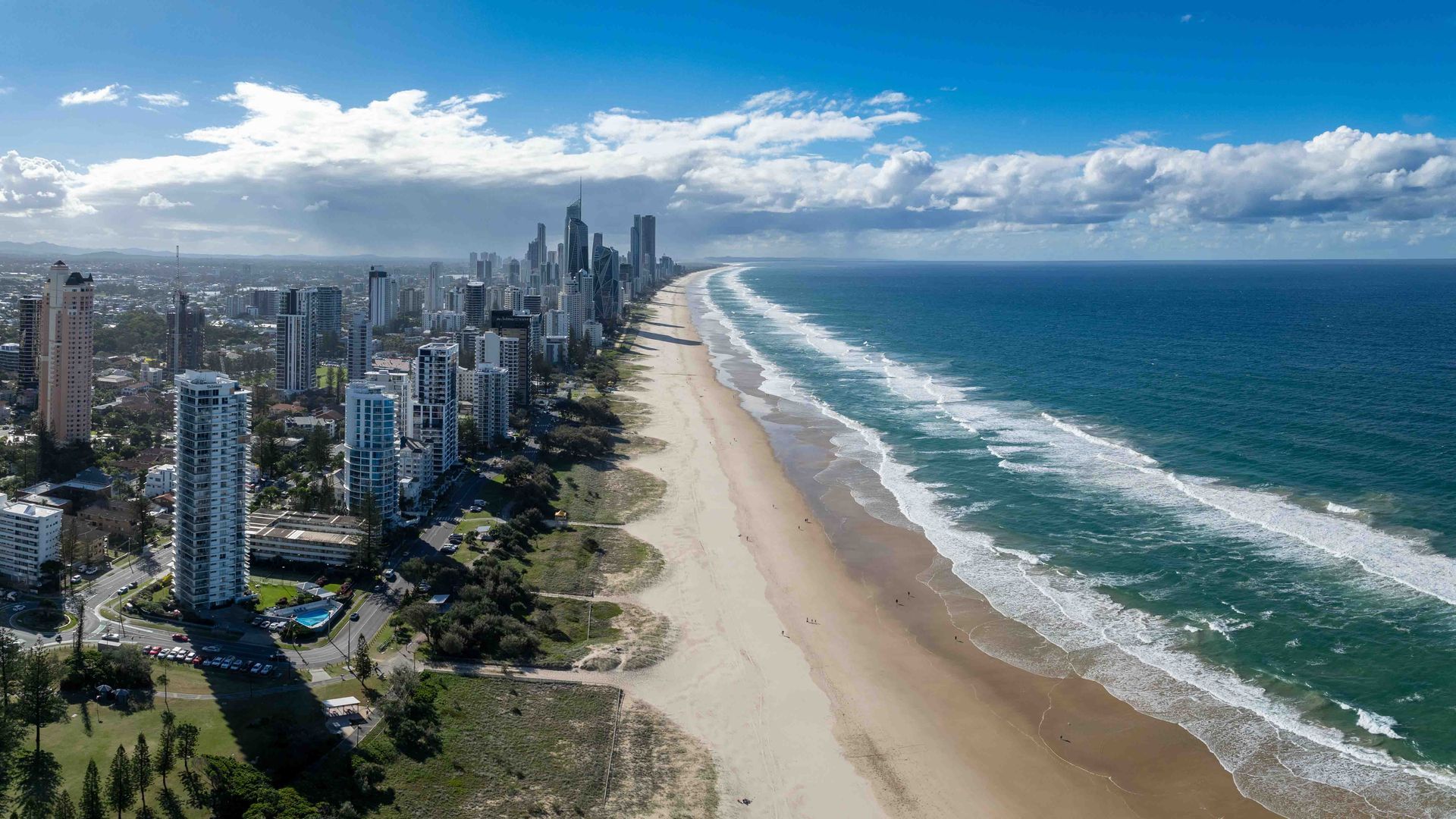 South East Queensland beach and business district