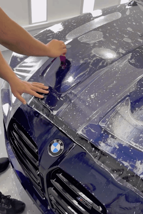 BMW M3 Competition Car getting full PPF on bonnet
