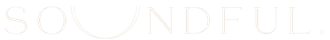 The word soundful is written in white on a white background.