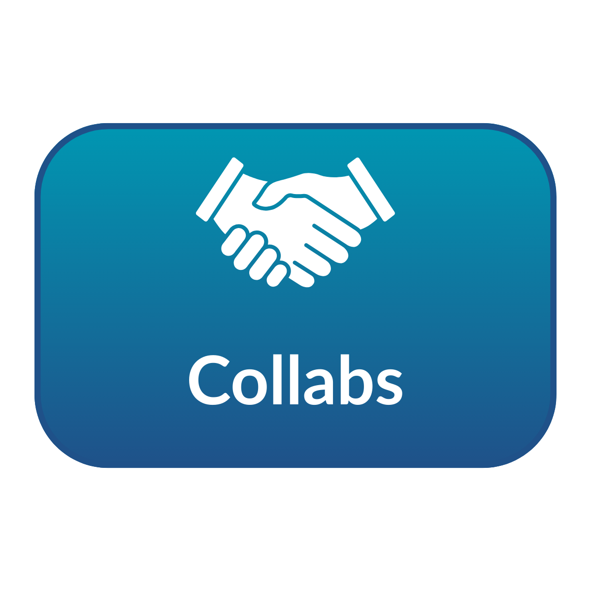 Blue button with shaking hands icon, labeled 