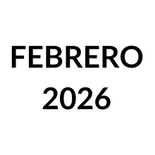 FEBRERO 2026 displayed in black, likely a calendar or date indicator.