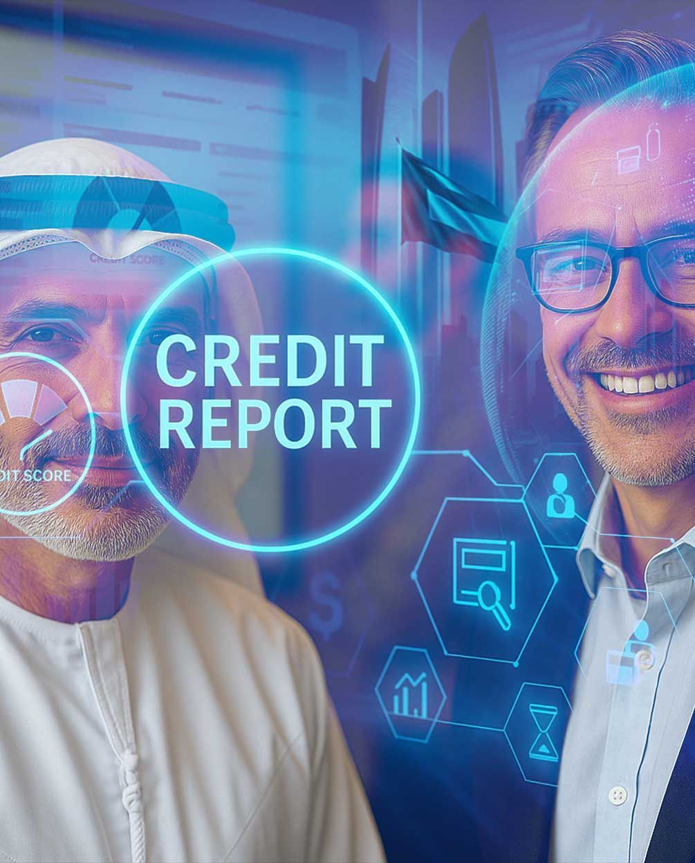 UAE company credit report and financial analysis assessing commercial risk
