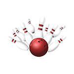Icona - palla da bowling e birilli