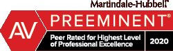 AV Preeminent Peer Review Rating, Martindale-Hubbell