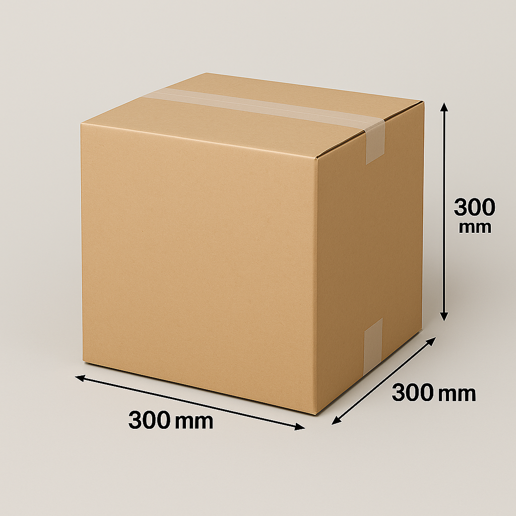 Enkelwandige bruine kartonnen dozen 300x300x300mm