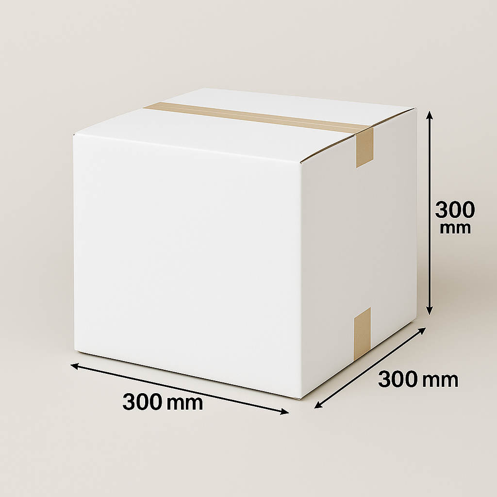 Witte kartonnen dozen 300x300x300mm