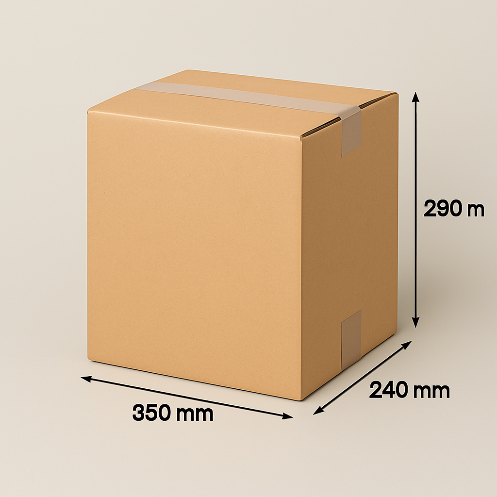 Bruine dubbelwandige kartonnen dozen 350x240x290mm