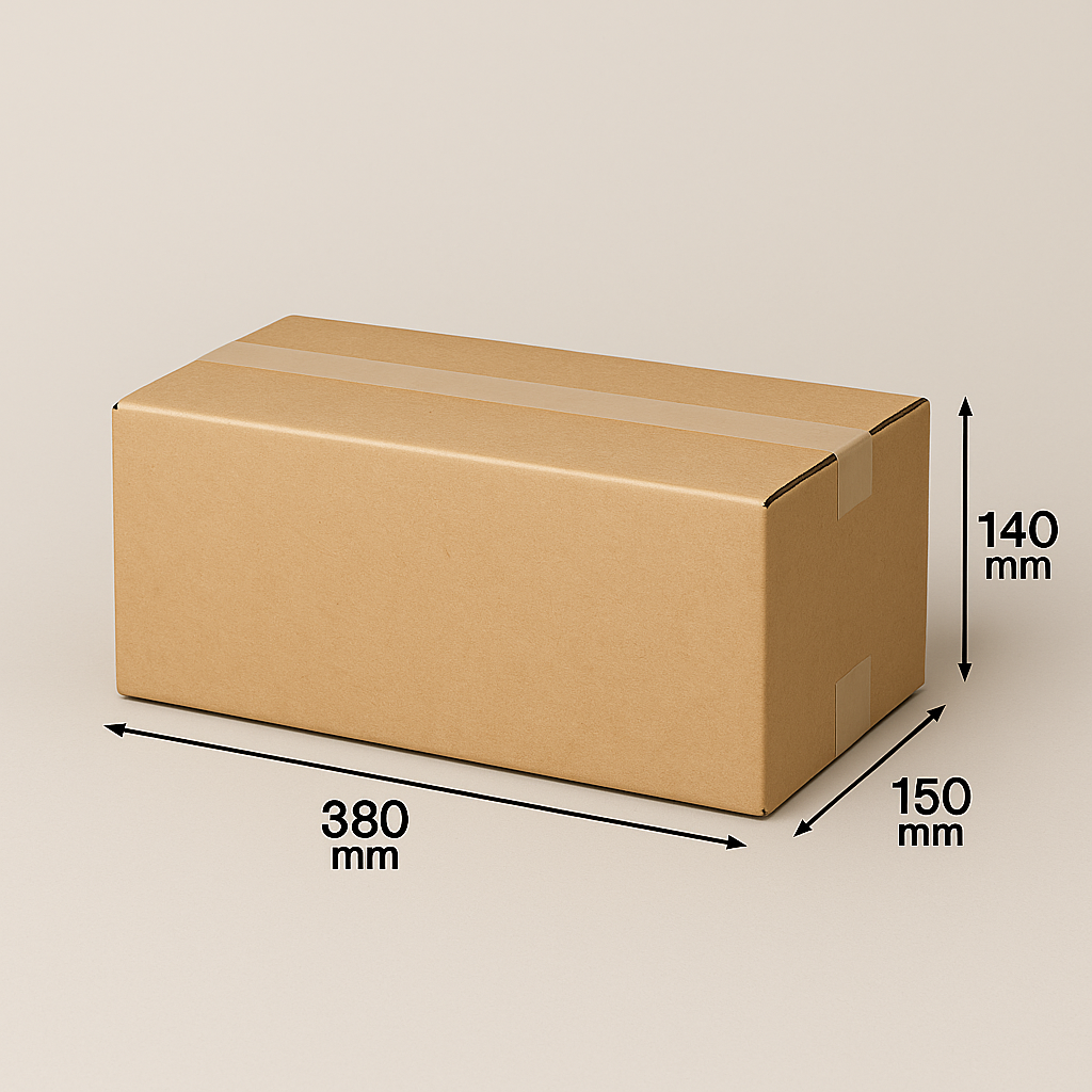 Bruine dubbelwandige kartonnen dozen 380x150x140mm