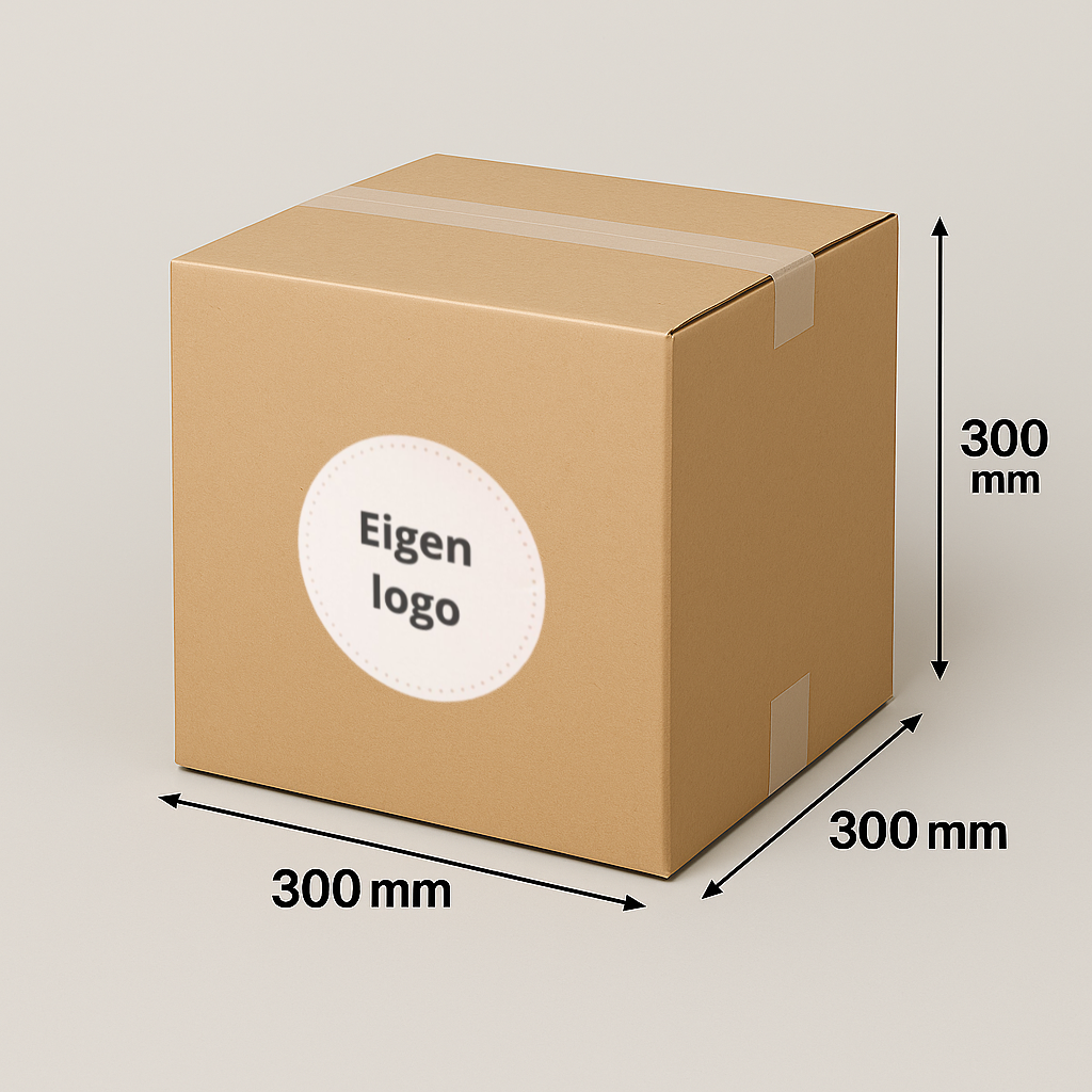 Kartonnen doos, zijkanten 300 mm, met een 