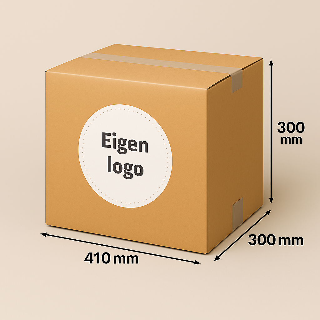 Bedrukte dozen bruin 410x300x360mm