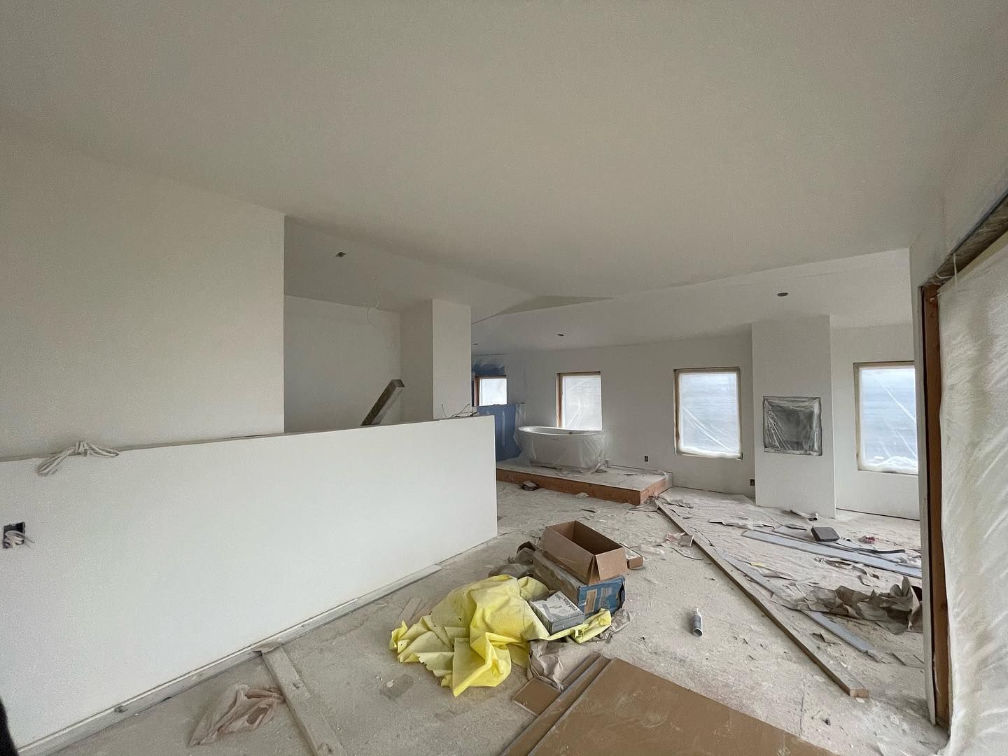 Interior of a room under construction