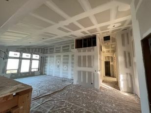 Room construction with drywalls