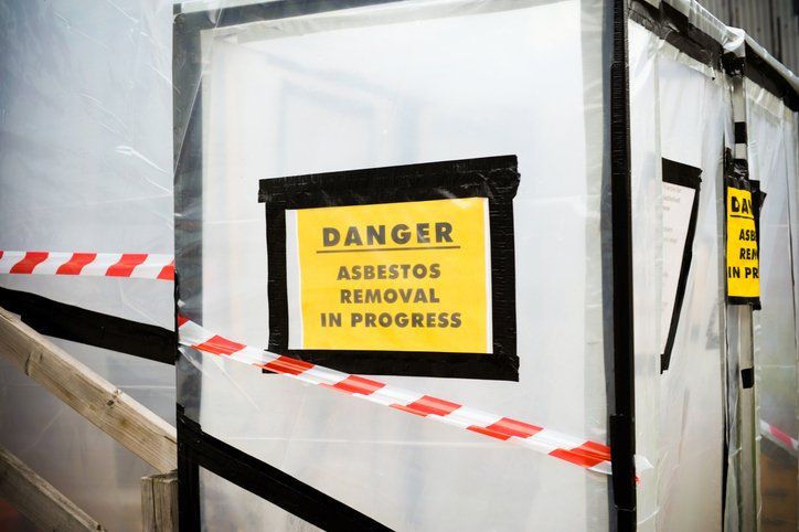 Plastic Covered Entrance Warning – Canberra, NSW – Ozbestos