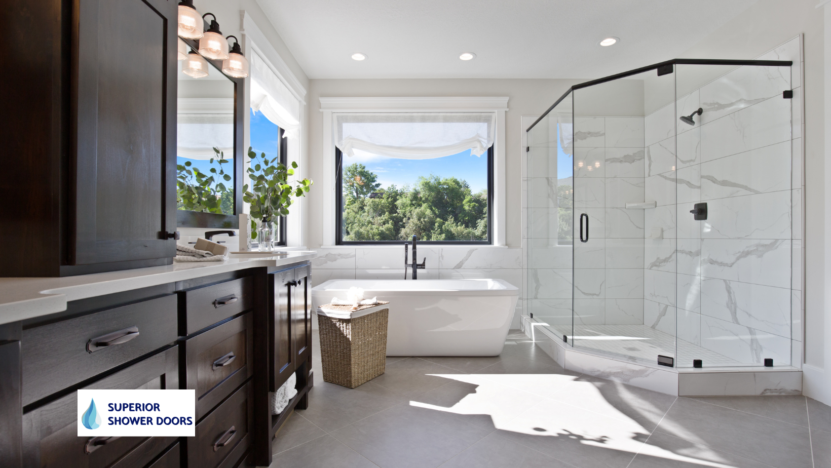 A bathroom with a tub , shower , and window.