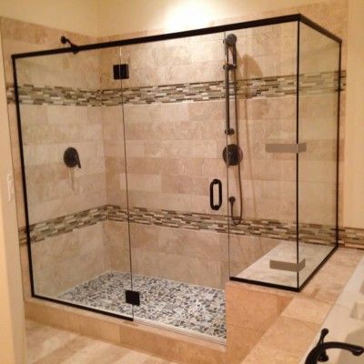 Superior Shower Doors Atlanta GA - image of semi frameless shower doors