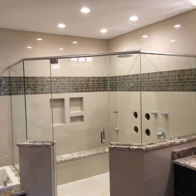 Superior Shower Doors Atlanta GA - image of shower door installation