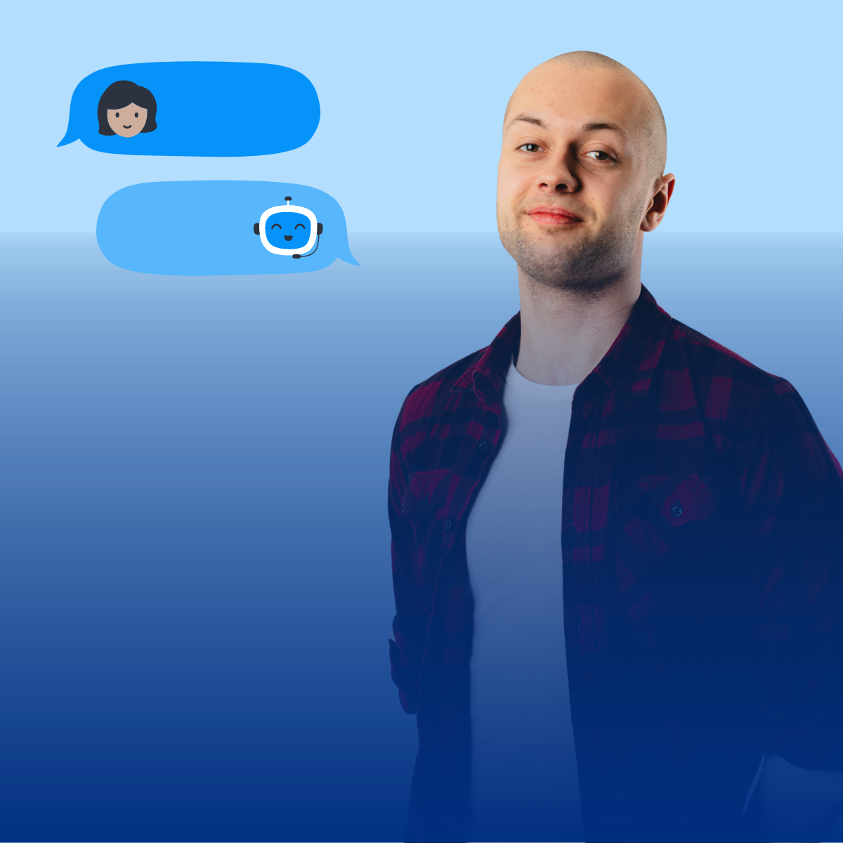 Een man ligt in bed en kijkt naar zijn mobiele telefoon.