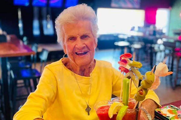 Senior Lady at restaurant