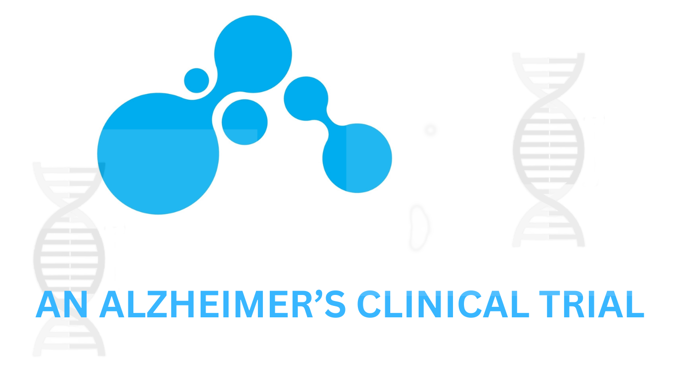 Blue interconnected circle design, DNA strands, 