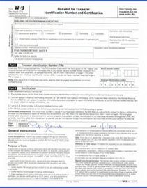 a white paper with a blue border and a signature on it .