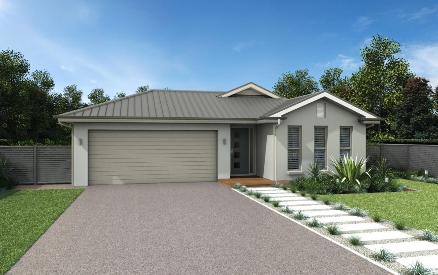 Colorbond Roof On Modern House With Long Driveway — Sattin's Metal Roofing In Avondale, NSW