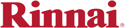 Rinnai logo in red text.