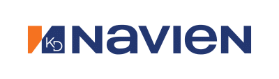 Navien logo: Orange and blue graphic with