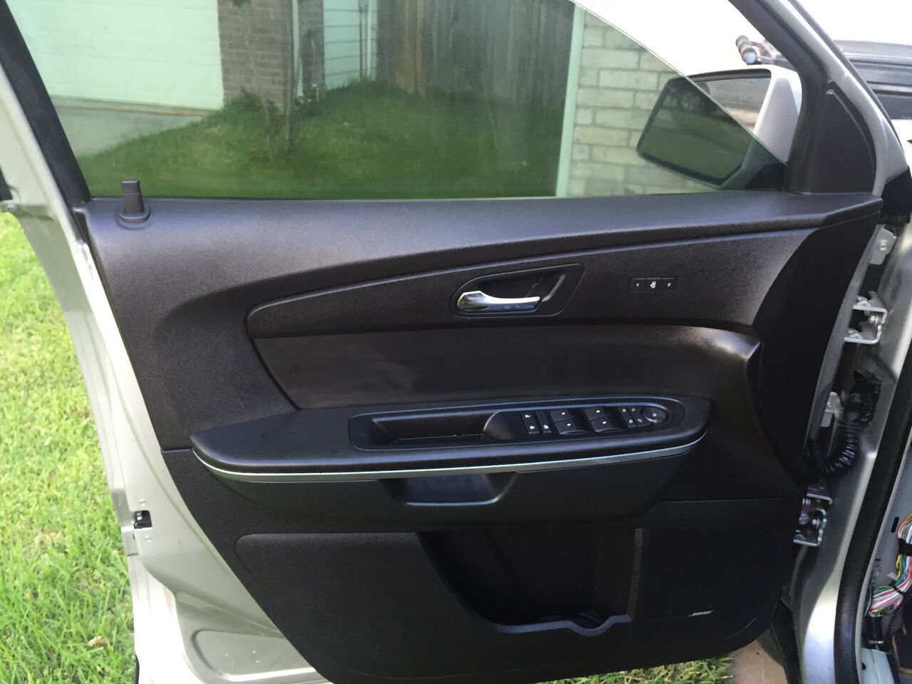 Clean door of a black car
