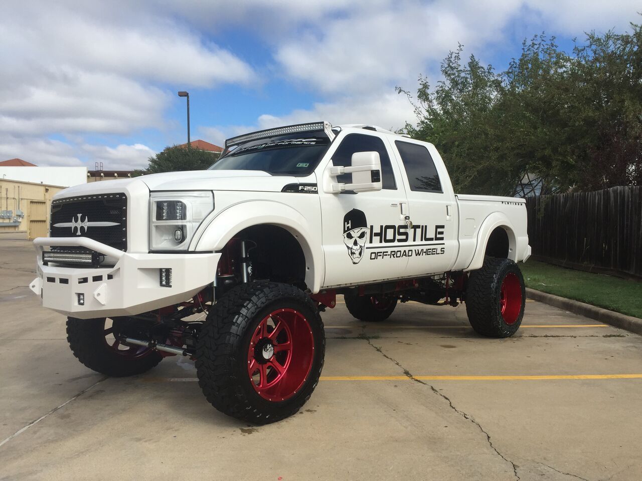 Company white pick up truck