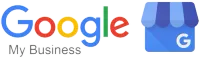 The google my business logo is shown on a white background.