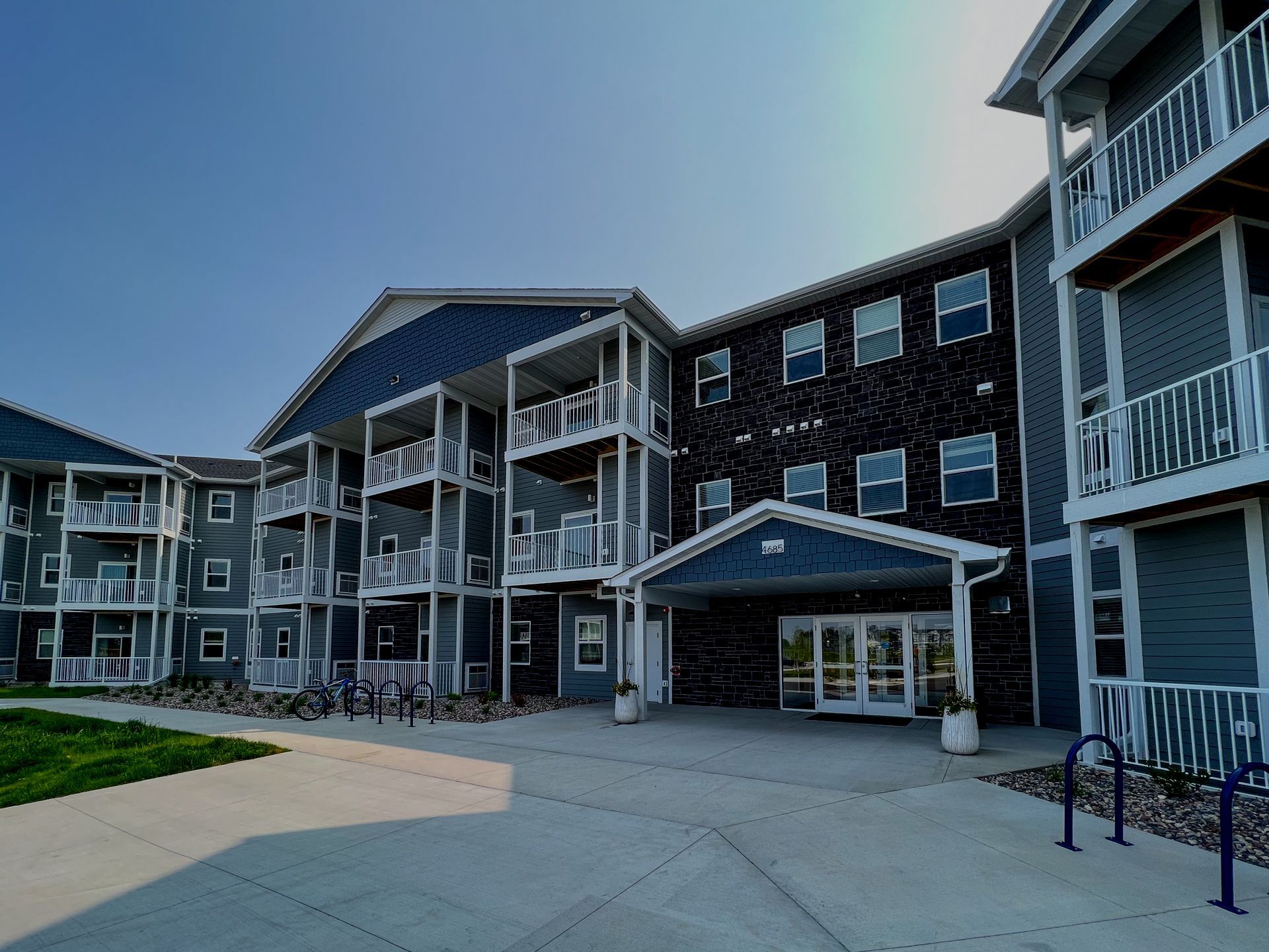 The Pines - an aerial view of the apartment building