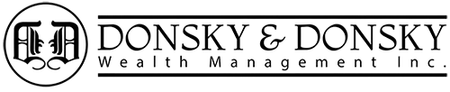 Logo of Donsky & Donsky Wealth Management Inc. with an emblem of two intertwined "D" letters.