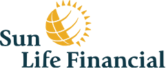 Sun Life Financial logo: Gold sun symbol above text "Sun Life Financial."