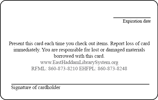 Library and patron cards