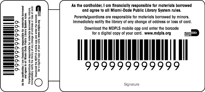 Library and patron cards