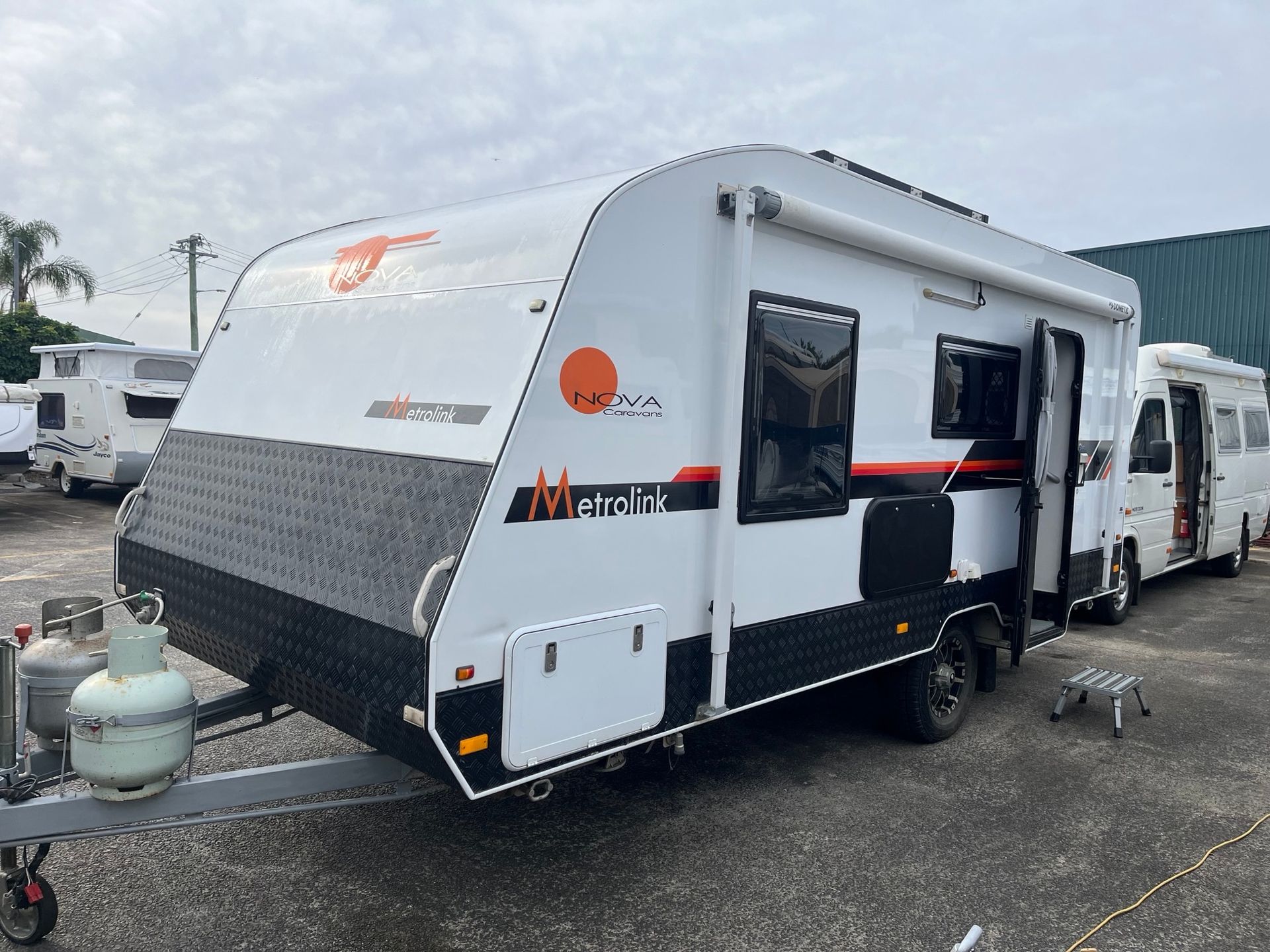 A Used Caravan For Sale in a Sales Yard - Perkins Caravans Ballina