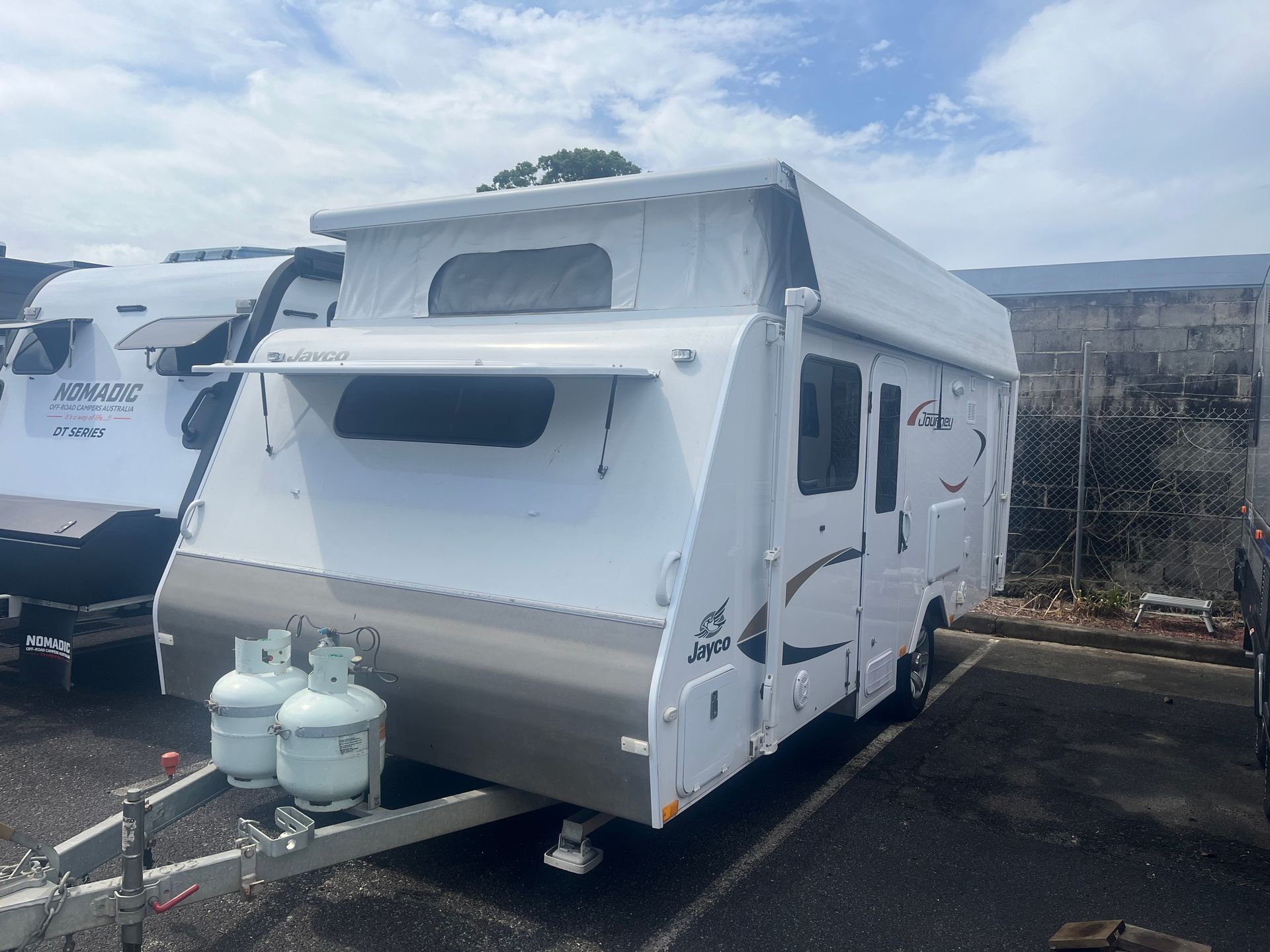 A Used Pop Top For Sale In A Sales Yard - Perkins Caravans Ballina