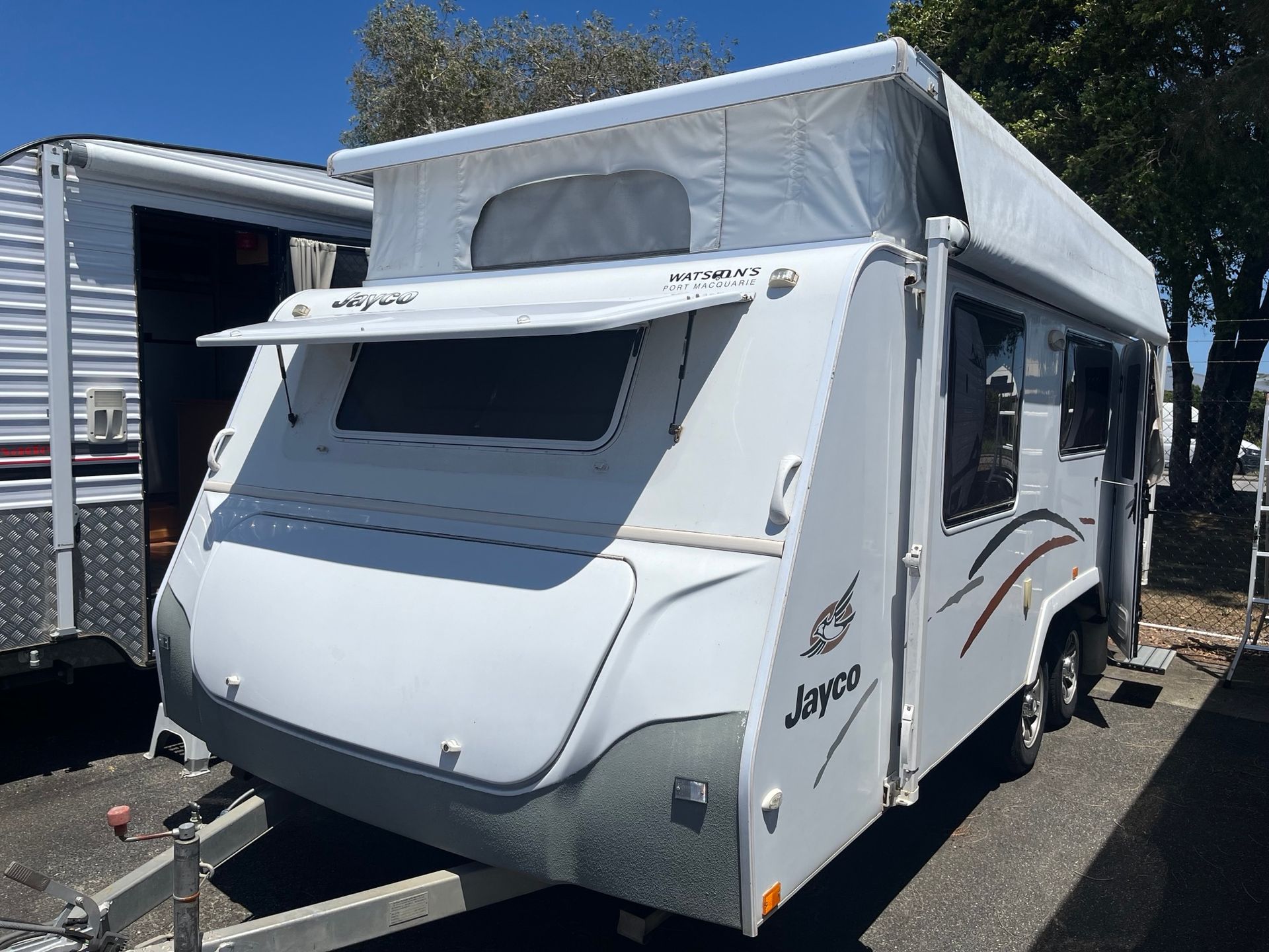 A Used Pop Top On Display In A Sales Yard - Perkins Caravans Ballina