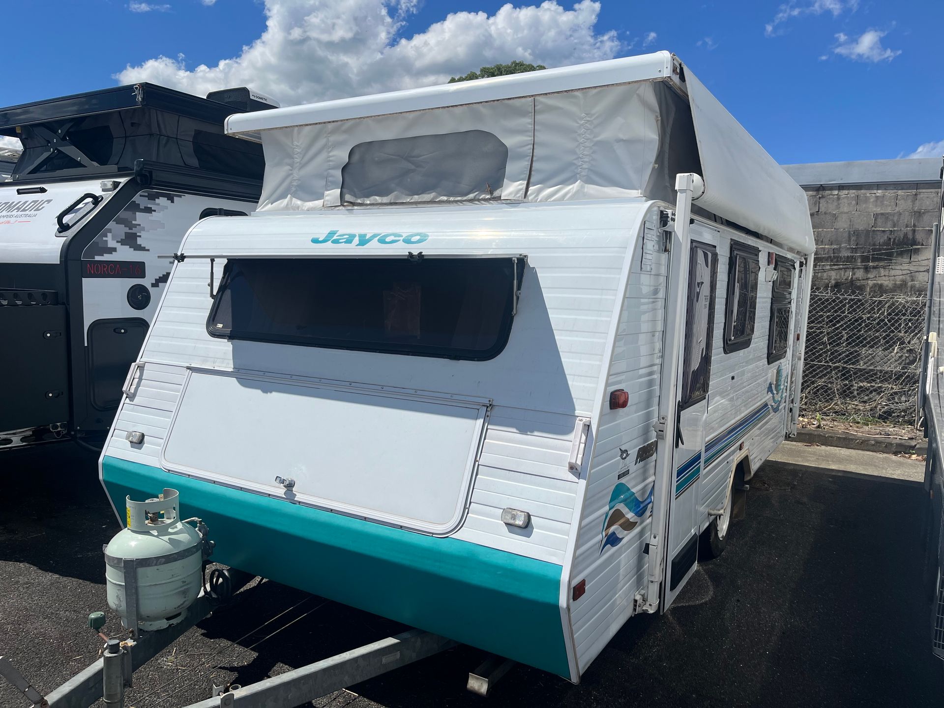 A Used Pop Top On Display In A Sales Yard - Perkins Caravans Ballina