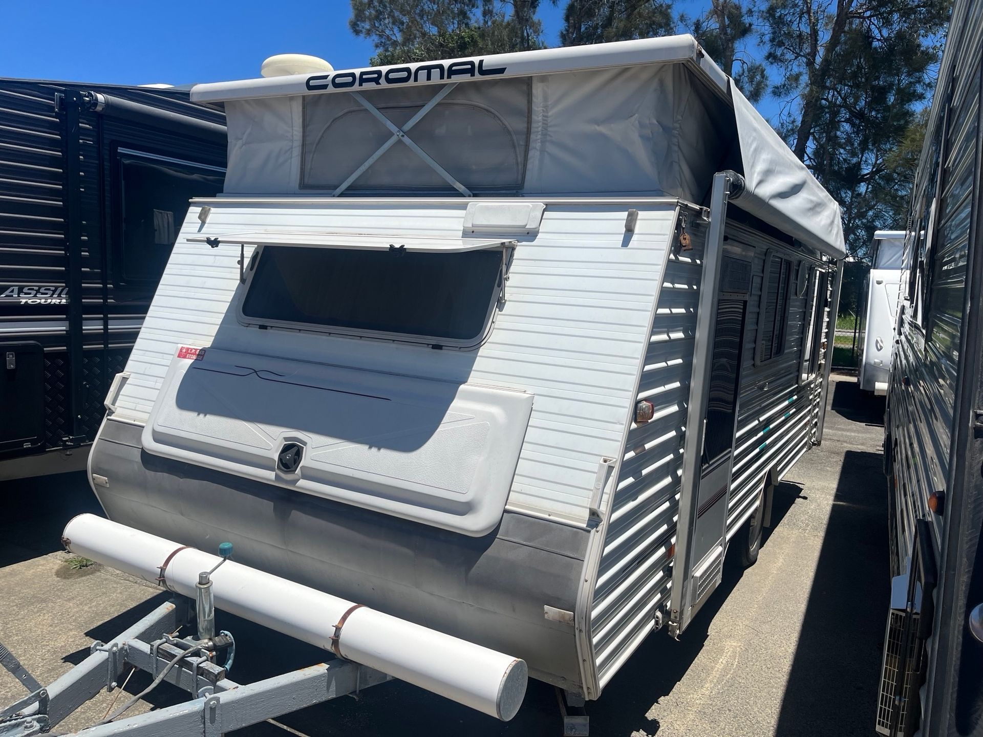 A Used Pop Top On Display In A Yard  -  Perkins Caravans Ballina