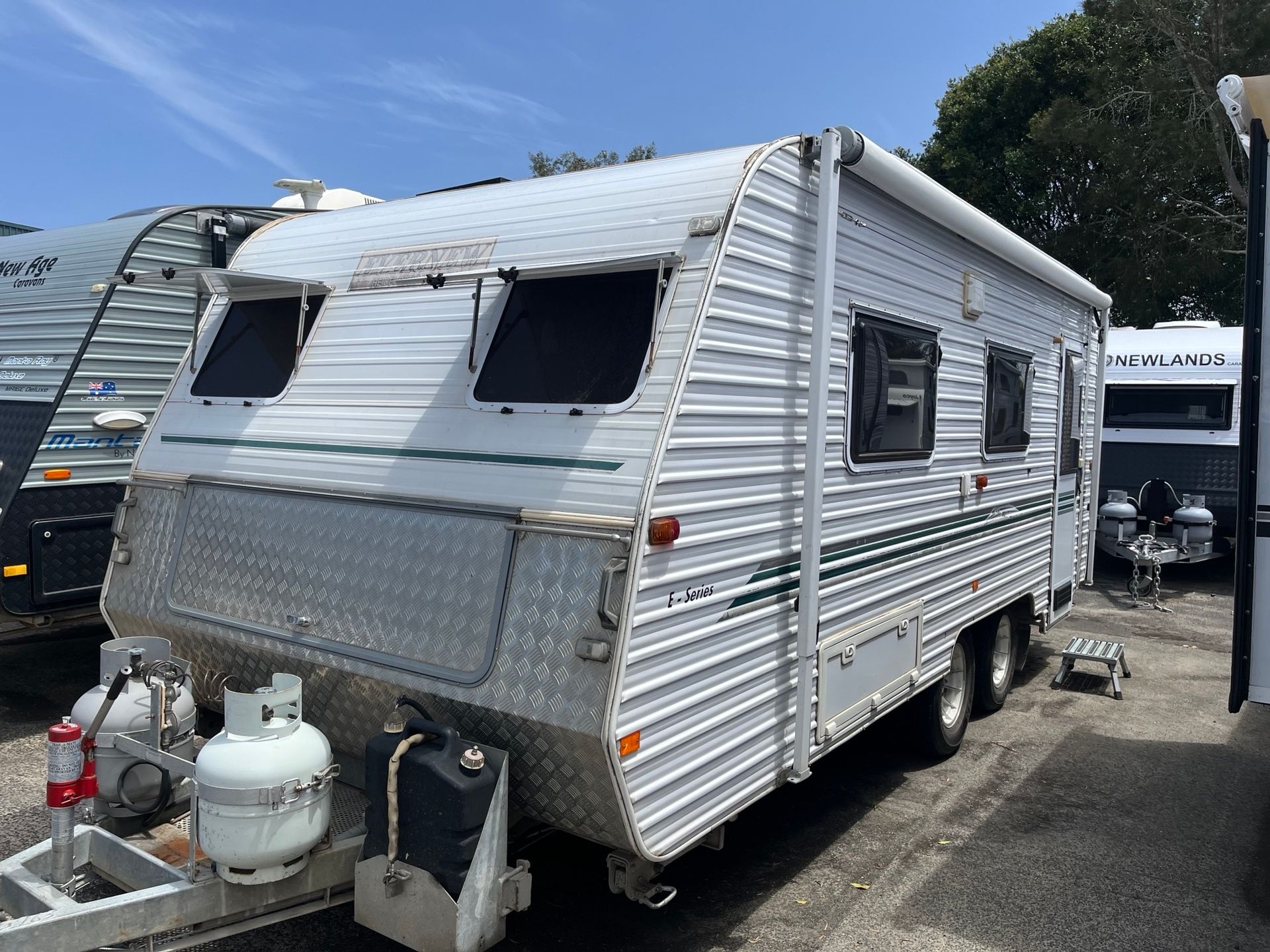 A Used Caravan On Display In A Sales Yard  -  Perkins Caravans Ballina