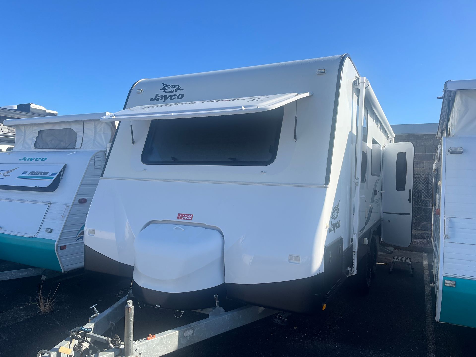A Used Caravan On Display In A Sales Yard  -  Perkins Caravans Ballina