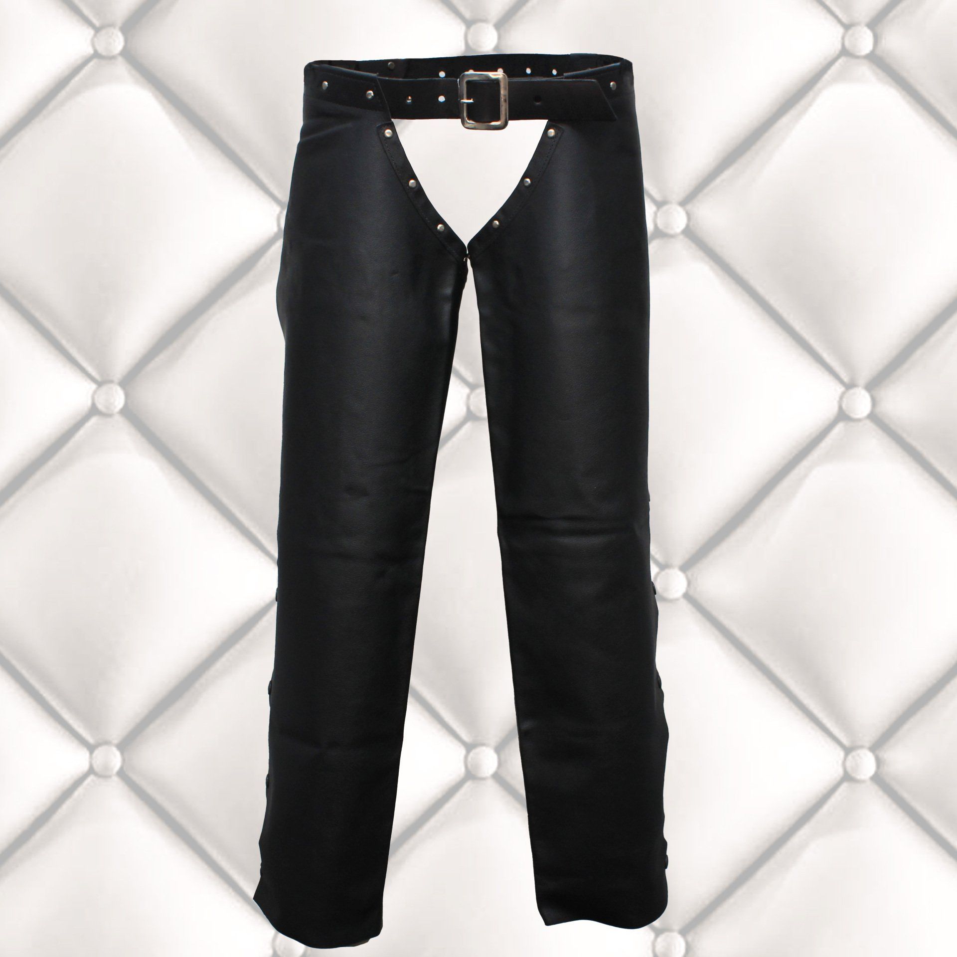 Black leather chaps