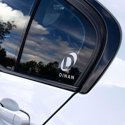 Dinan logo on rear door