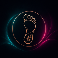 Black and white image of barefoot neck massage, highlighting the calming and therapeutic experience at The Traveling Sole