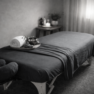 Massage therapy room at The Traveling Sole