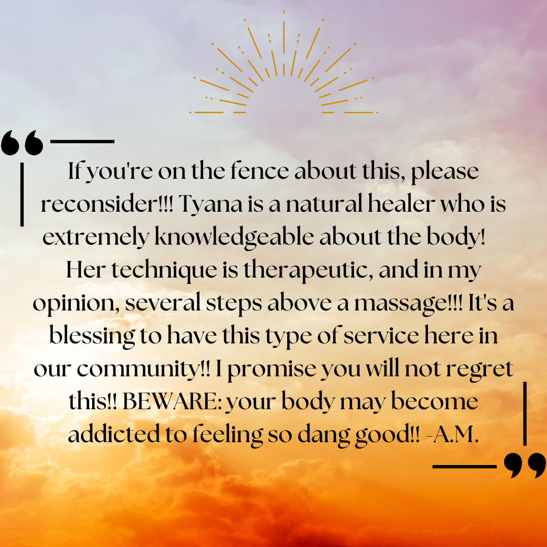 Client review for massage services at The Traveling Sole