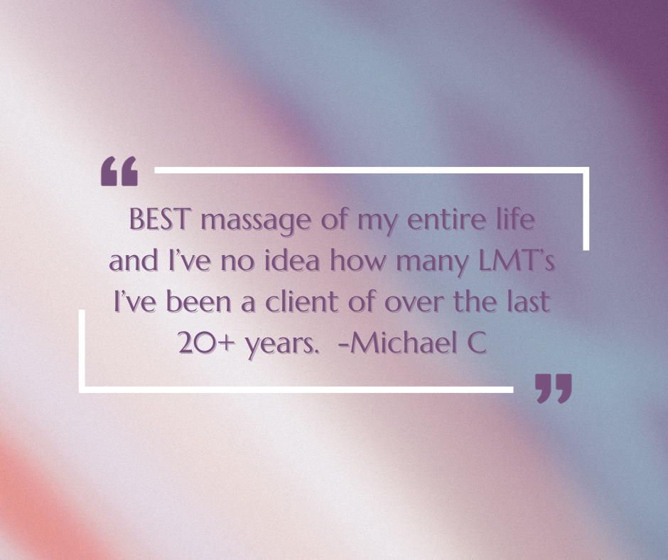 Client review for massage services at The Traveling Sole