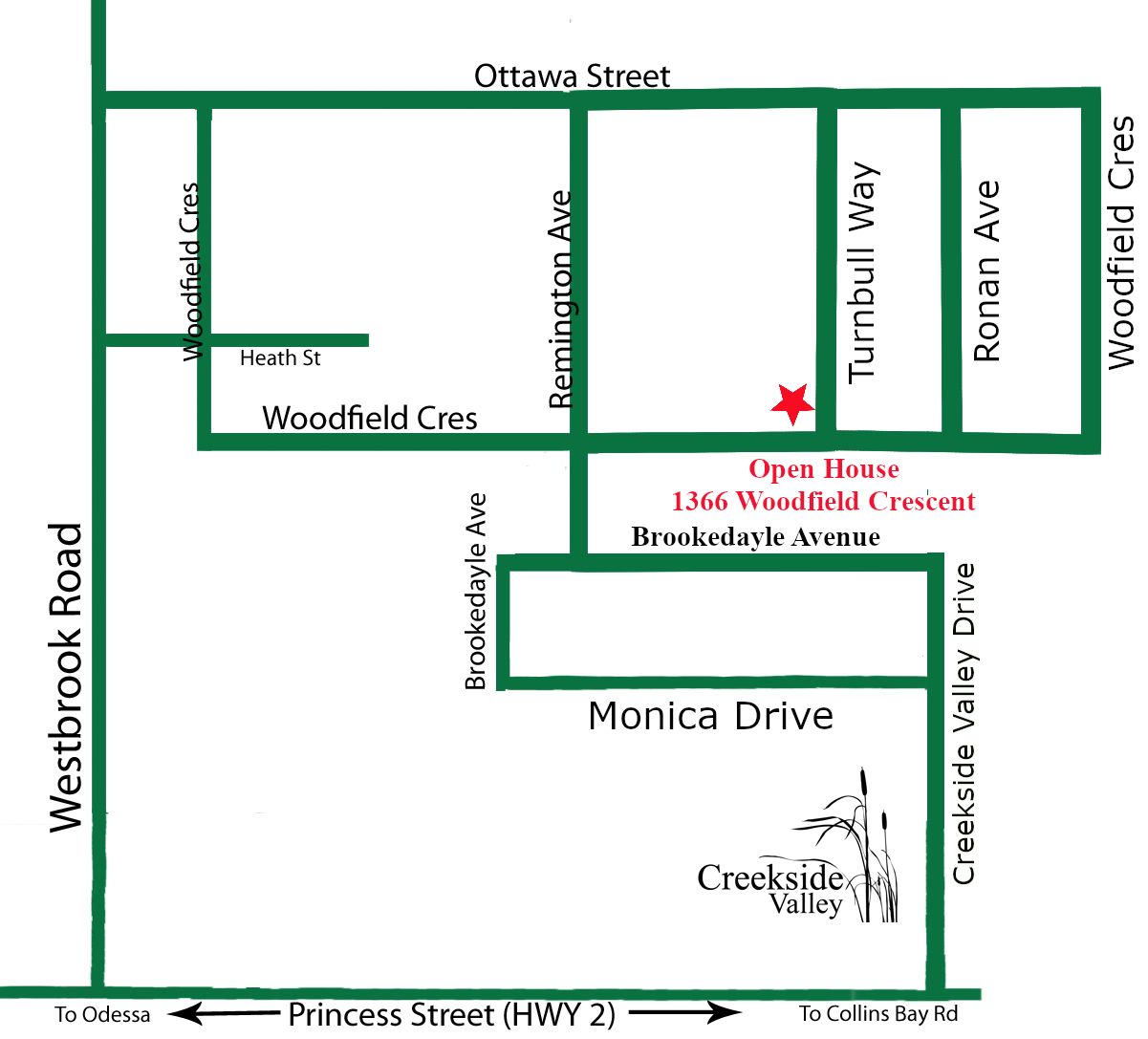 Map of Creekside Valley Community